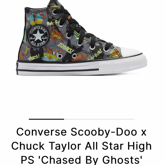 Kids Converse Scooby Doo x Chuck Taylor All Star High Tops (glow in the dark)💫 - Picture 10 of 10